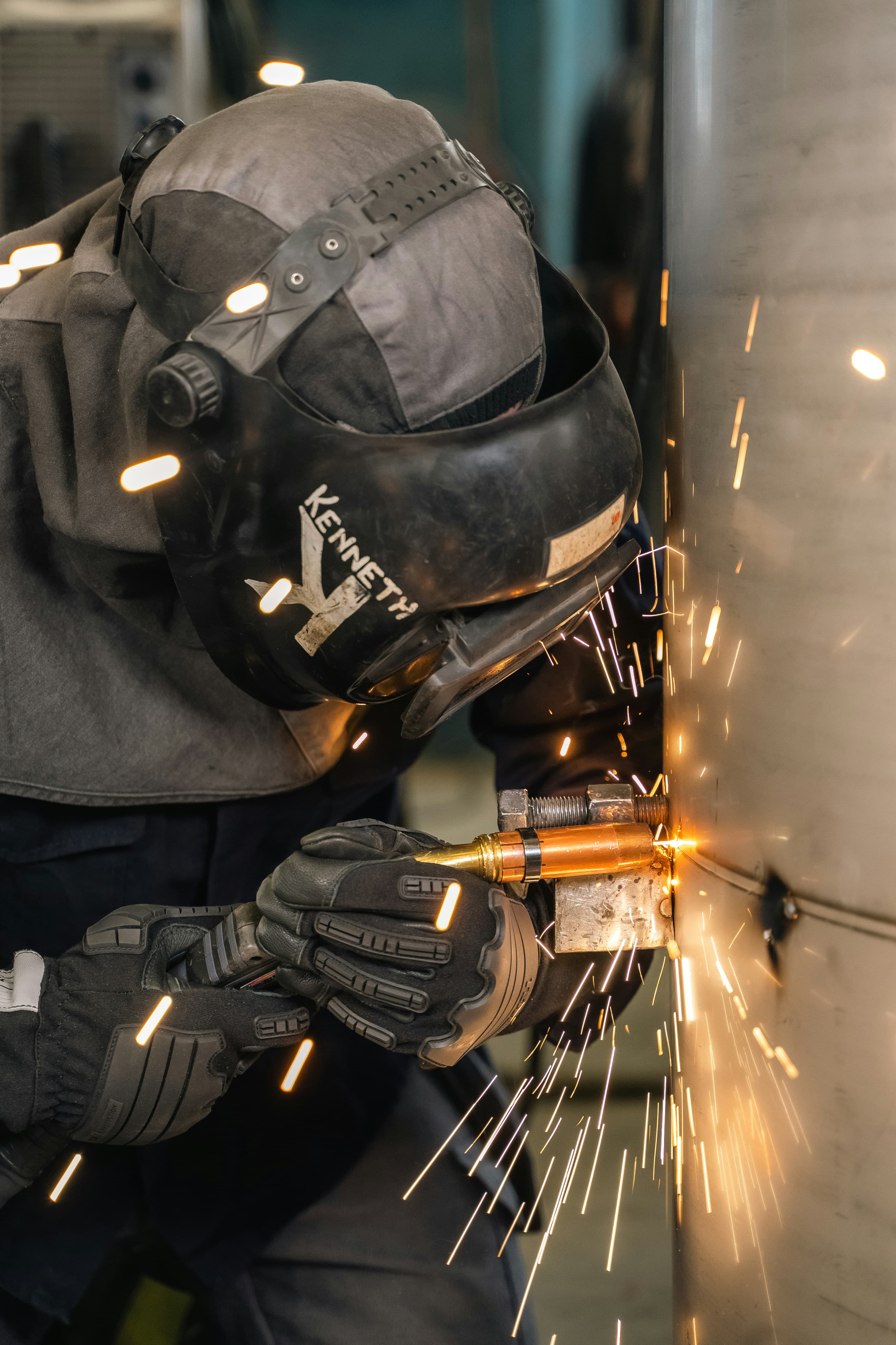 Welder at work